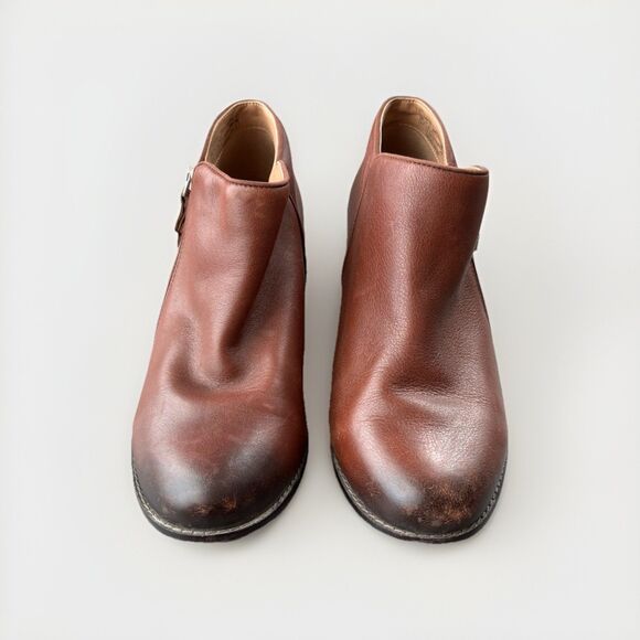 Vionic Chestnut Leather Ankle Booties - Picture 2 of 10